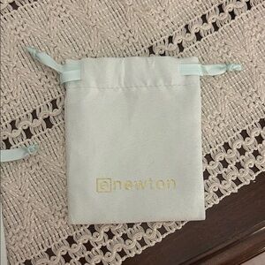 eNewton teal pouch with Gold Logo